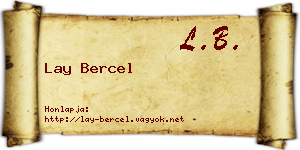 Lay Bercel névjegykártya